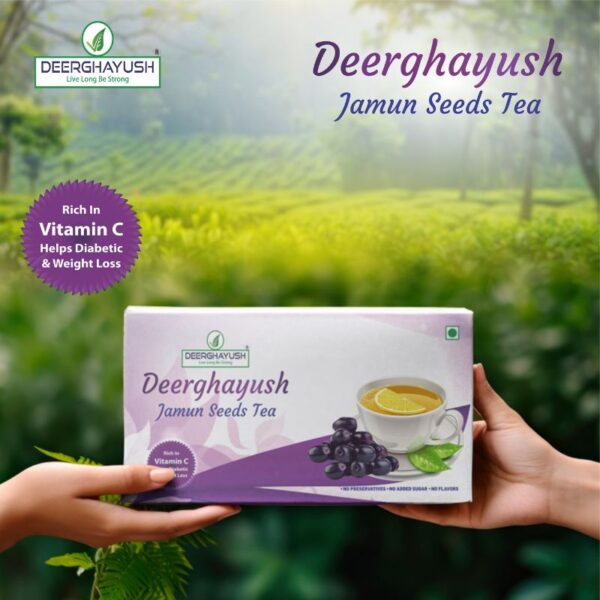 DEERGHAYUSH - Jamun Seeds Tea - Image 5